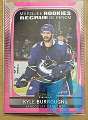 2021-22 O-Pee-Chee Platinum Matte Pink Marquee Rookies Kyle Burroughs #263 Canuck